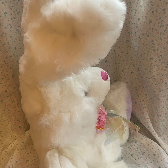 Tb Trading Co HOPPY HOPSTER Easter Bunny Rabbit Plush White Butterfly Flowers - Picture 3 of 11